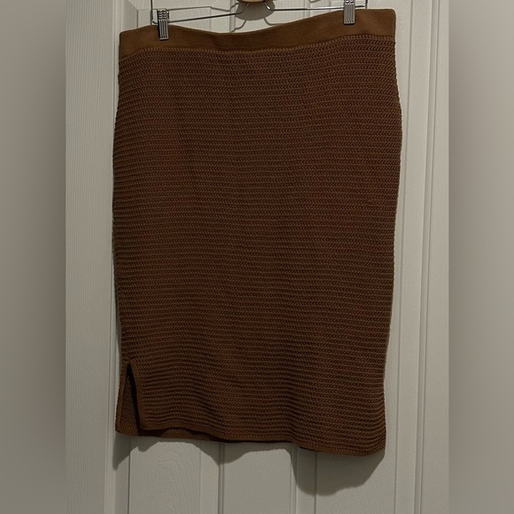 Simply Vera Vera Wang Crocheted Brown Midi Skirt XXL - Picture 1 of 5